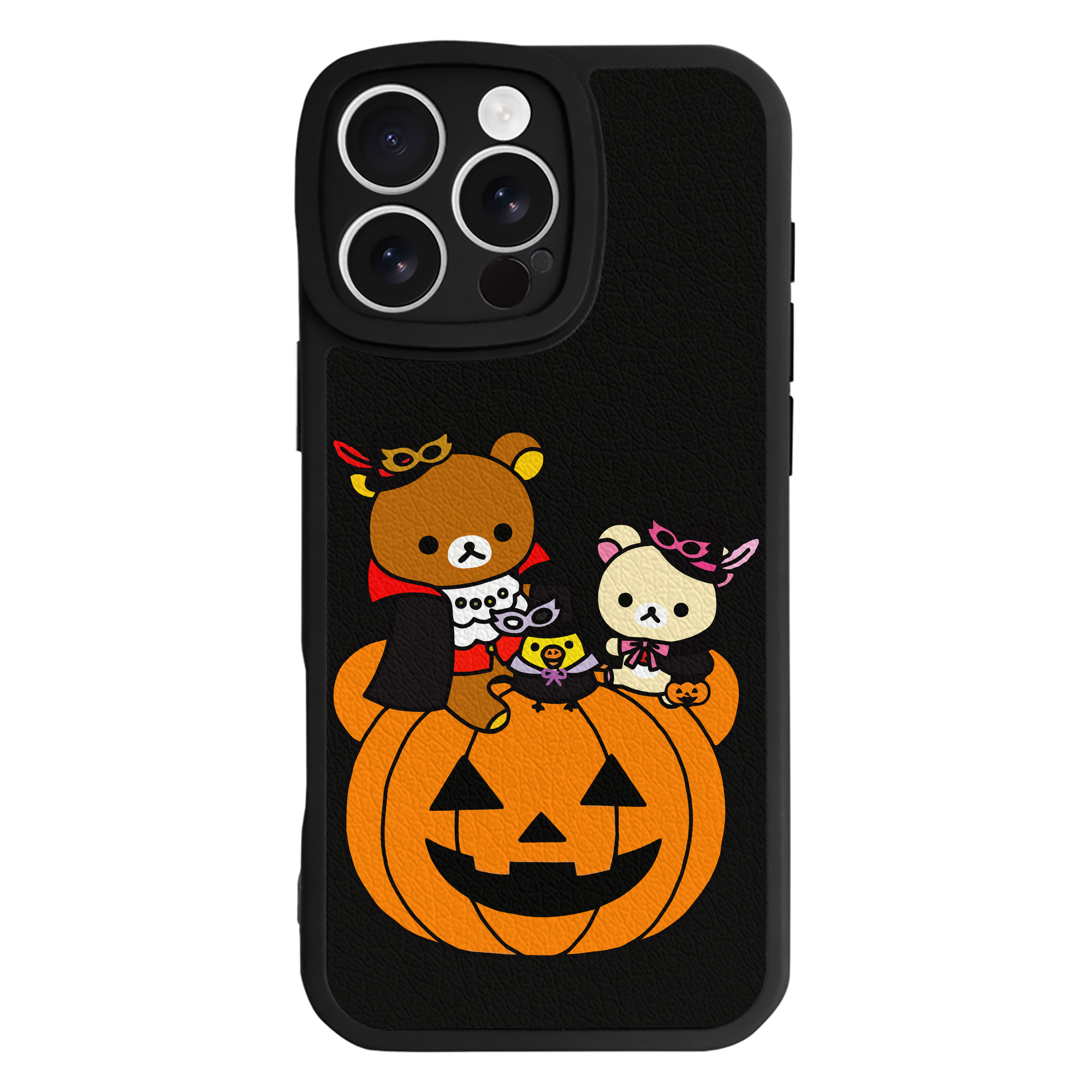 （画像用） リラックマ リラックマ キイロイトリ Rilakkuma Korilakkuma Kiiroitori 【iPhone 16シリーズ対応】シリコンスマホケース（レザー調） 材質：シリコン
